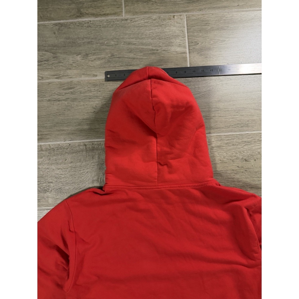 GAP Women's Red Logo Hoodie Pullover Sweatshirt White Hood Size Large - Picture 12 of 16